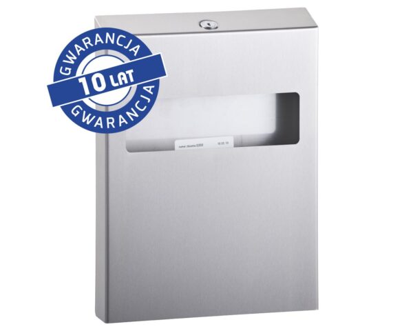 Pojemnik na podkładki na deskę sedesową MERIDA STELLA, pojemność 100 szt. papierowych podkładek, stal matowa