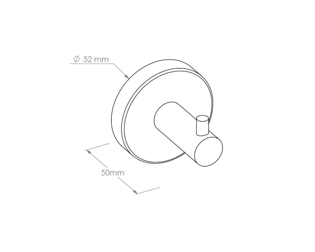 Wieszak pojedynczy MERIDA STELLA STONE GREY LINE, szary kamienny