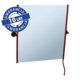 Lustro uchylne w oprawie czerwonej matowej z uchwytem ułatwiającym regulację kąta nachylenia MERIDA STELLA RED LINE, 50 x 60 cm