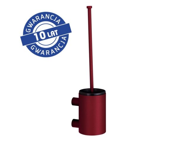 Szczotka do WC z uchwytem mocowanym do ściany, tuba krótka, MERIDA STELLA RED LINE, czerwona