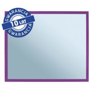 Lustro w ramie metalowej - fioletowej MERIDA STELLA VIOLET LINE, 50 x 60 cm