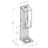 Dozownik płynu dezynfekcyjnego w sprayu MERIDA STELLA VIOLET LINE, pojemność wkładów 1000 ml , fioletowy