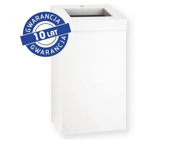 Kosz na odpady otwarty MERIDA STELLA WHITE LINE, pojemność 45 l, biały