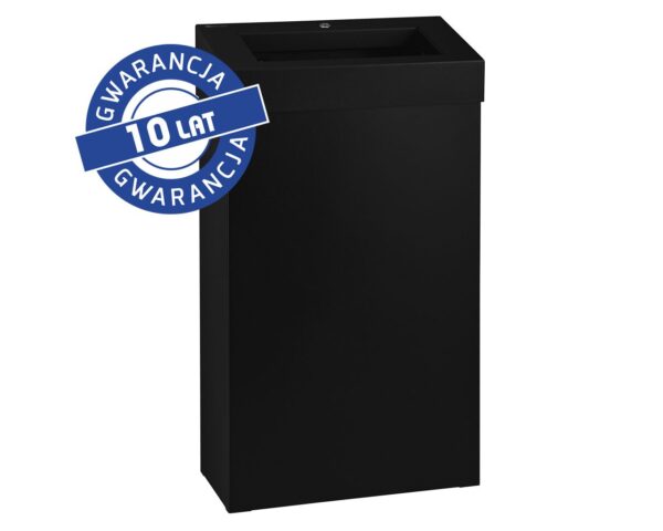 Kosz na odpady otwarty MERIDA STELLA SLIM BLACK LINE, pojemność 27 l, czarny