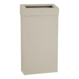 Kosz na odpady otwarty MERIDA STELLA SLIM SILK GREY LINE COMBO, pojemność 15 l, szary jedwabisty