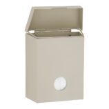 Kosz do damskich toalet MERIDA STELLA SILK GREY LINE z pojemnikiem na torebki higieniczne, pojemność 4,4 l, szary jedwabisty