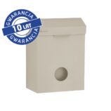 Kosz do damskich toalet MERIDA STELLA SILK GREY LINE z pojemnikiem na torebki higieniczne, pojemność 4,4 l, szary jedwabisty