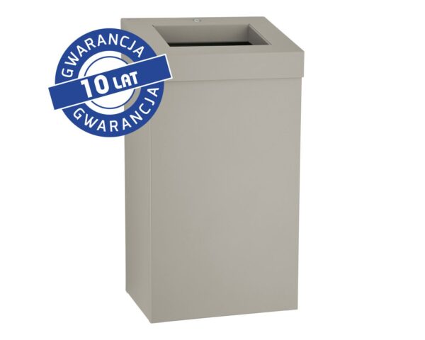 Kosz na odpady otwarty MERIDA STELLA STONE GREY LINE, pojemność 45 l, szary kamienny