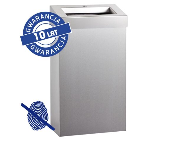 Kosz na odpady otwarty MERIDA STELLA SLIM AntI-FingerPrint, 27 l, stal matowa z powłoką AFP Kosz na odpady otwarty MERIDA STELLA SLIM AntI-FingerPrint, 27 l, stal matowa z powłoką AFP