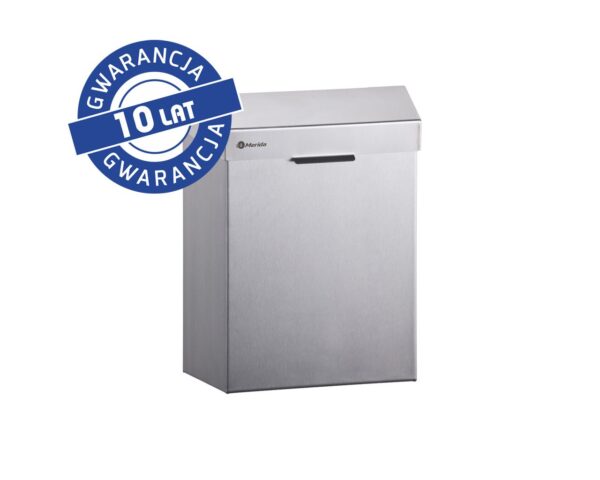 Kosz do damskich toalet MERIDA STELLA, pojemność 4,5 l, stal matowa