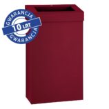 Kosz na odpady otwarty MERIDA STELLA SLIM RED LINE, pojemność 27 l, czerwony