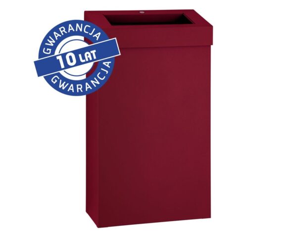 Kosz na odpady otwarty MERIDA STELLA SLIM RED LINE, pojemność 27 l, czerwony Kosz na odpady otwarty MERIDA STELLA SLIM RED LINE, pojemność 27 l, czerwony