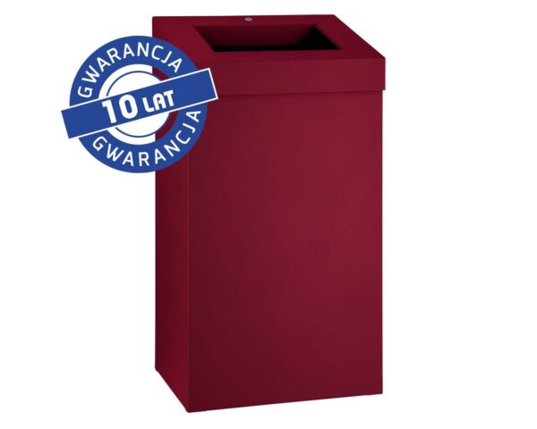 Kosz na odpady otwarty MERIDA STELLA RED LINE, pojemność 45 l, czerwony