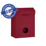 Kosz do damskich toalet MERIDA STELLA RED LINE z pojemnikiem na torebki higieniczne, pojemność 4,4 l, czerwony