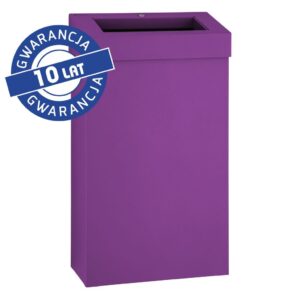 Kosz na odpady otwarty MERIDA STELLA SLIM VIOLET LINE, pojemność 27 l, fioletowy