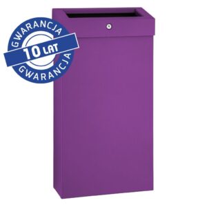 Kosz na odpady otwarty MERIDA STELLA SLIM VIOLET LINE COMBO, pojemność 15 l, fioletowy