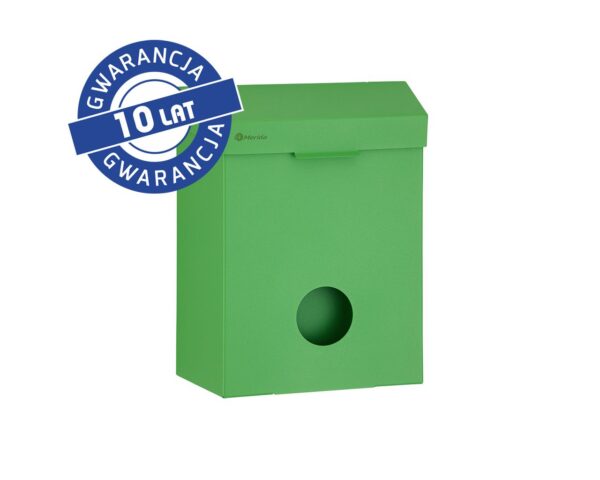 Kosz do damskich toalet MERIDA STELLA GREEN LINE z pojemnikiem na torebki higieniczne, pojemność 4,4 l, zielony