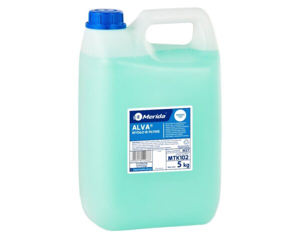 Mydło w płynie MERIDA ALVA turkusowe, kanister 5 kg