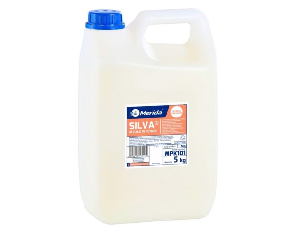 Mydło w płynie MERIDA SILVA białe, wysokiej jakości, pielęgnacyjne, kanister 5 kg Mydło w płynie MERIDA SILVA białe, wysokiej jakości, pielęgnacyjne, kanister 5 kg