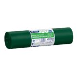 Worki na śmieci MERIDA OPTIMUM, 70 x 110 cm, pojemność 120 l, rolka 50 szt., ZIELONE, LDPE