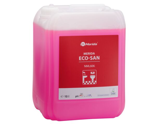 MERIDA ECO-SAN, ekologiczny środek do codziennego mycia sanitariatów, kanister 10 l, ECOLABEL MERIDA ECO-SAN, ekologiczny środek do codziennego mycia sanitariatów, kanister 10 l, ECOLABEL