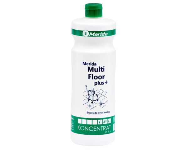 MERIDA MULTI FLOOR PLUS antystatyczny środek do mycia powierzchni wodoodpornych, butelka 1 l MERIDA MULTI FLOOR PLUS antystatyczny środek do mycia powierzchni wodoodpornych, butelka 1 l