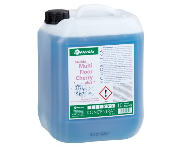 MERIDA MULTI FLOOR CHERRY PLUS, środek antystatyczny do mycia powierzchni woodoodpornych, kanister 10 l MERIDA MULTI FLOOR CHERRY PLUS, środek antystatyczny do mycia powierzchni woodoodpornych, kanister 10 l