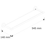 Półka szklana L500