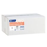 Papier toaletowy w listkach MERIDA PREMIUM, biały, trzywarstwowy, karton 4800 szt. listków