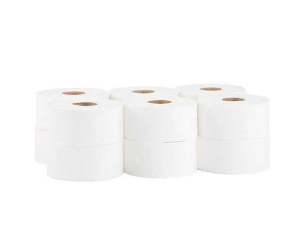 Papier toaletowy MERIDA TOP, biały, średnica 19 cm, długość 180 m, dwuwarstwowy, zgrzewka 12 szt., ECOLABEL Papier toaletowy MERIDA TOP, biały, średnica 19 cm, długość 180 m, dwuwarstwowy, zgrzewka 12 szt., ECOLABEL