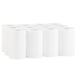 Ręczniki papierowe w roli MERIDA PREMIUM MINI, białe, średnica 13 cm, długość 44 m, trzywarstwowe, zgrzewka 12 rolek