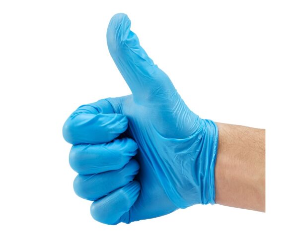 Rękawice winylowo - nitrylowe, niebieskie, rozmiar M, opakowanie 100 szt. Rękawice winylowo - nitrylowe, niebieskie, rozmiar M, opakowanie 100 szt.