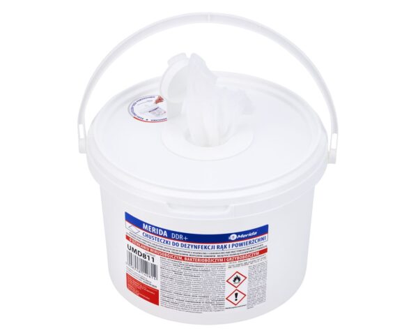 Chusteczki nasączone do chirurgicznej i higienicznej dezynfekcji rąk i powierzchni MERIDA POLANA DDR+, wiadro 3 l, rolka 44,5 m, 445 listków Chusteczki nasączone do chirurgicznej i higienicznej dezynfekcji rąk i powierzchni MERIDA POLANA DDR+, wiadro 3 l, rolka 44,5 m, 445 listków