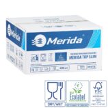 Ręczniki papierowe MERIDA TOP SLIM, białe, jednowarstwowe, 3000 szt., ECOLABEL