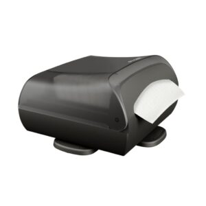 Pojemnik na serwetki gastronomiczne, czarny, tworzywo sztuczne, nablatowy, obrotowy