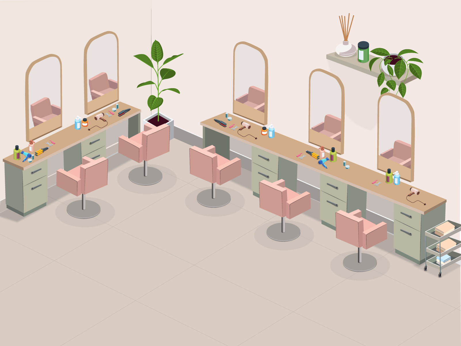 Stanowiska fryzjerskie i stylizacji